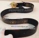 Perfect Replica Versace Gold Buckle And Pattern Gold Diamonds Black Leather Belt (8)_th.jpg